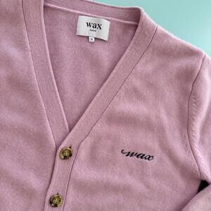 Wax London Schill Cardigan - Pink with Wax Logo Medium